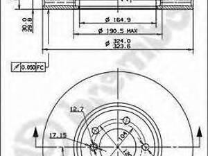 Диск гальмівний BREMBO 09917211 на BMW 5 седан (E60)