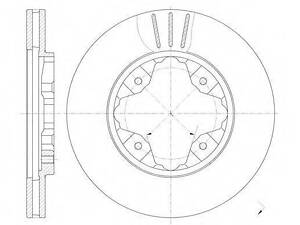 Диск гальмівний HONDA передн., вент. (вир-во REMSA) REMSA 620510 на ROVER 600 (RH)