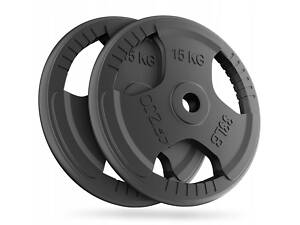 Диск металевий 4FIZJO 2 x 15 кг 26 мм Black (P-5905973401371)