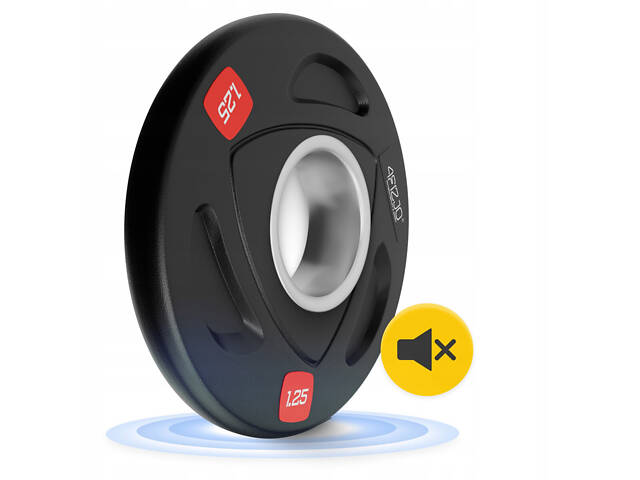 Диск олімпійський 4FIZJO 2 x 1.25 кг 51 мм металевий, прогумований Black (P-5905973401258) - Фото 6