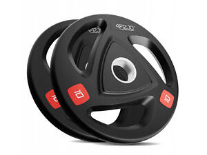 Диск олімпійський 4FIZJO 2 x 10 кг 51 мм металевий, прогумований Black (P-5905973401289)