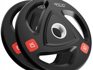 Диск олімпійський 4FIZJO 2 x 10 кг 51 мм металевий, прогумований Black (P-5905973401289)