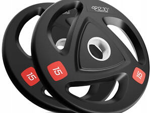 Диск олімпійський 4FIZJO 2 x 15 кг 51 мм металевий, прогумований Black (P-5905973401272)