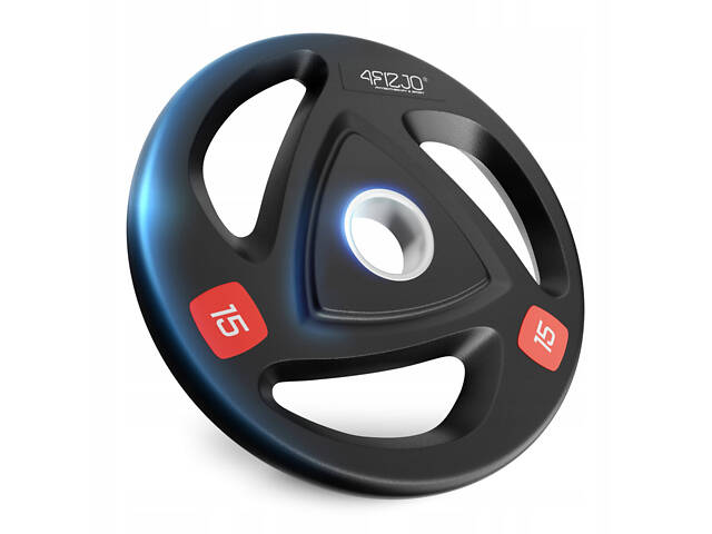 Диск олімпійський 4FIZJO 2 x 15 кг 51 мм металевий, прогумований Black (P-5905973401272) - Фото 4