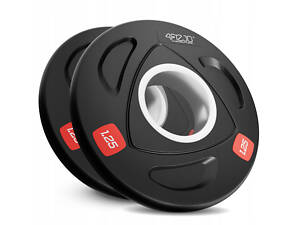Диск олімпійський 4FIZJO 2 x 1.25 кг 51 мм металевий, прогумований Black (P-5905973401258)