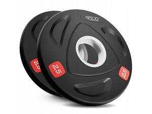 Диск олімпійський 4FIZJO 2 x 2.5 кг 51 мм металевий, прогумований Black (P-5905973401265)