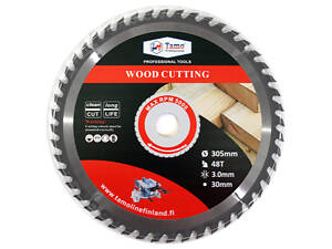 Диск по дереву Ø305x30 мм 48T для циркулярних пил, Tamoline TAM040029