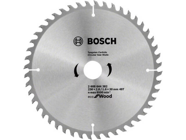 Пильний диск Bosch пильний Eco for Wood 230x30-48T (2.608.644.382) - Фото 1