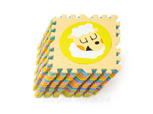 Дитячий килимок-пазл Цифри та Звірі WCG EVA 30х30х1,2 - 20 частин, Оригінал!