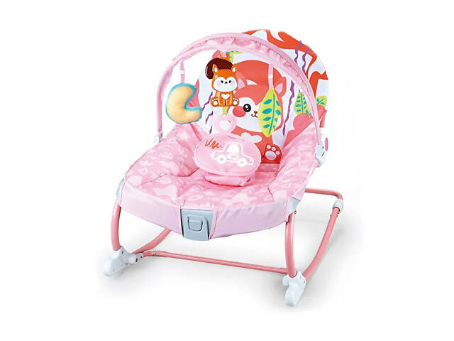 Дитячий шезлонг-гойдалка 69890/1/2 0-18кг. 3 режими роботи,в коробці 58,5*9,5*35см - Фото 2