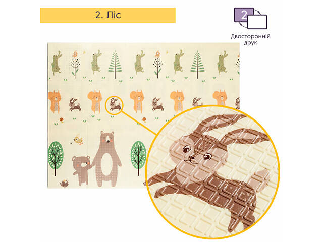 Дитячий складаний розвиваючий термокилимок 200х150х0.6см 'Дорога | Ліс' (235) SW-00000155 - Фото 4