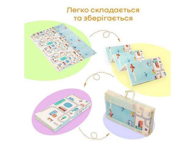 Дитячий складаний розвиваючий термокилимок 200х150х0.6см 'Дорога | Ліс' (235) SW-00000155 - Фото 6
