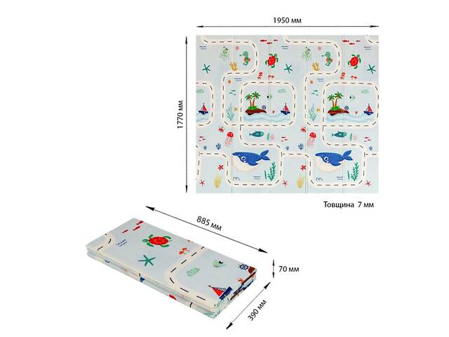 Дитячий складний термокилимок 177см х 195см х 7мм SW-00003036 - Фото 3