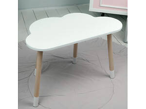Детский столик облачко 46х70х40, стол от 1 года для ребенка, белый.