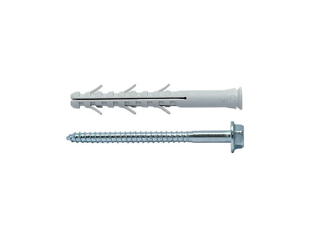 Дюбель 10х120 прижим 55мм нейлон з гвинтом шестигранним (10 шт.) [92A20000092A2X0A2E] APS-H Metalvis - Фото 1
