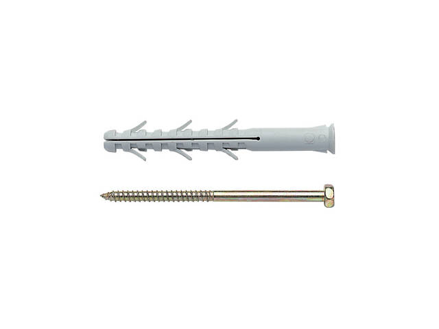 Дюбель 8х120 притиск 65мм нейлон з гвинтом шестигранним (25 шт.) [92A20000092A280A2E] APS-H Metalvis - Фото 1