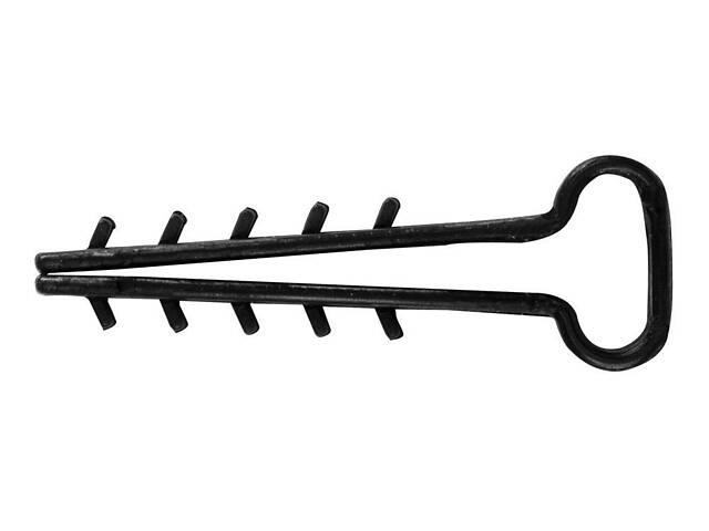 Дюбель-хомут 12x5 мм для плоского проводу ПВХ чорний (100шт.) [m0080036] E.NEXT e.metiz.dowel.flat.fir.black.12 - Фото 2