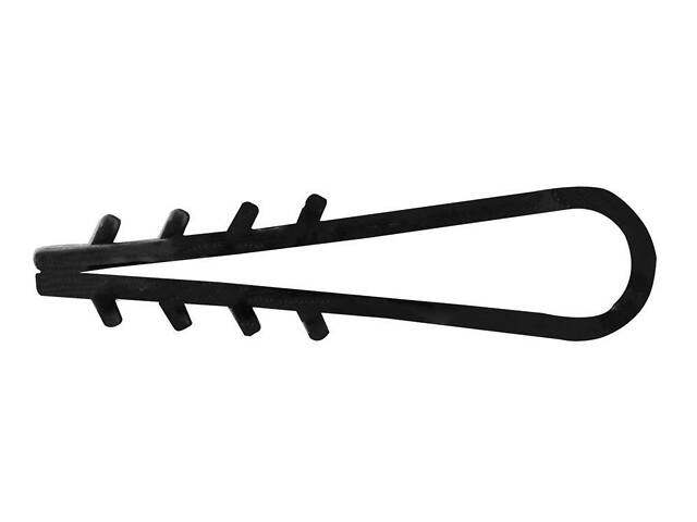 Дюбель-хомут Ø6 мм для круглого проводу ПВХ чорний (100шт.) [m0080033] E.NEXT e.metiz.dowel.fir.black.6 - Фото 2