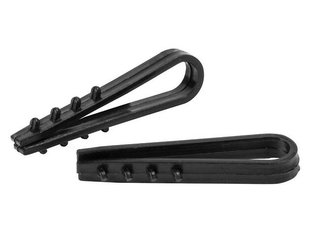 Дюбель-хомут Ø6 мм для круглого проводу ПВХ чорний (100шт.) [m0080033] E.NEXT e.metiz.dowel.fir.black.6 - Фото 3