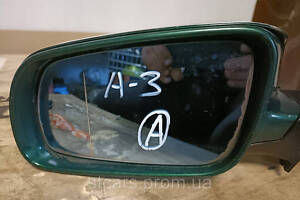 Зеркало левое Audi A3 8l 5 пен зеленое, хром накладка