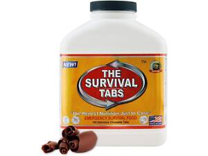 Їжа в таблетках (пігулки їжі) аварійний запас харчування на 15 днів 180 штук Survival Tabs, шоколадні