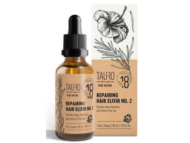 Ефірна олія для тварин Tauro Pro Line Pure Nature Repairing Elixir No. 2 30 (TPL47409) - Фото 1