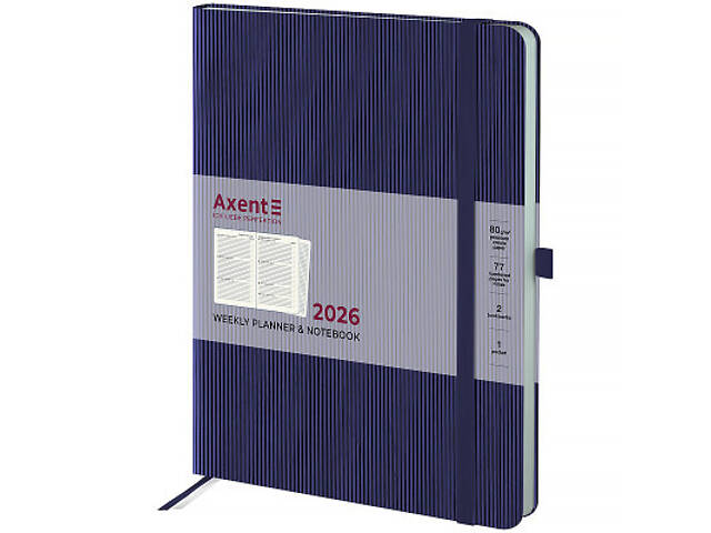 Щотижневик Axent датований 2026 Grand Lines 195х255, синій (8531-26-02-A) - Фото 1