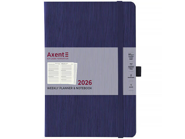 Щотижневик Axent датований 2026 Grand Lines 195х255, синій (8531-26-02-A) - Фото 2