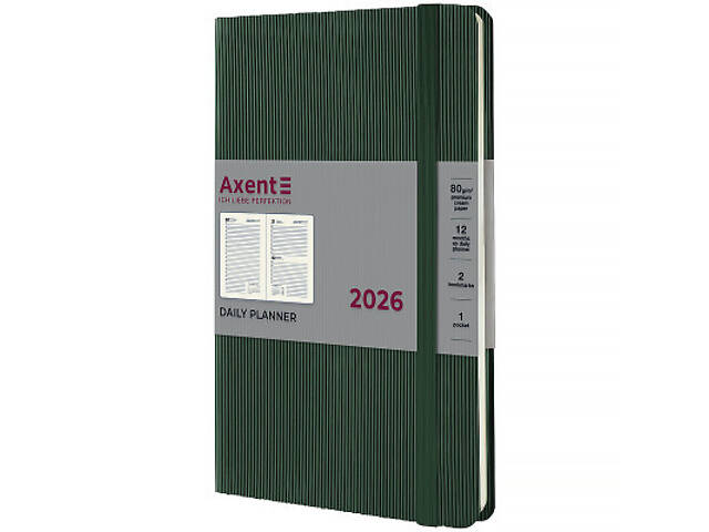 Щотижневик Axent датований 2026 Partner Lines, 145х210, темно-зелений (8815-26-23-A) - Фото 1