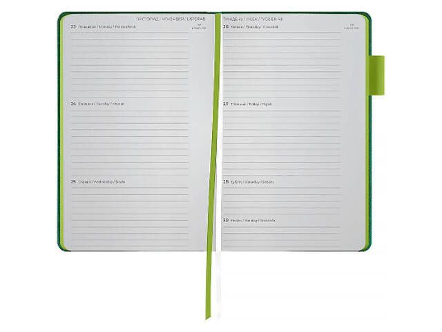 Щотижневик Axent датований 2026 Partner Soft Muse 125х195, зелений (8527-26-2-A) - Фото 5