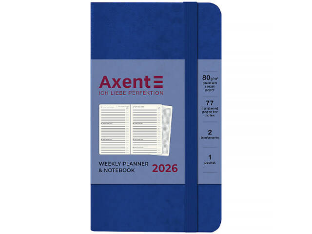 Щотижневик Axent датований 2026 Pocket Strong 90х150, класичний синій (8508-26-38-A) - Фото 2