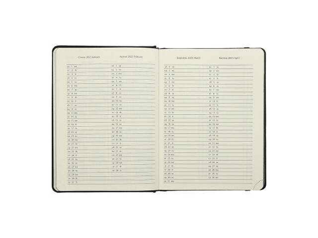 Щотижневик Buromax датований 2025 VELOUR, А5 чорний (BM.2134-01) - Фото 2