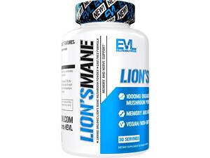 Ежовик гребенчатый EVLution Nutrition Lion's Mane, 60 Veggie Capsules