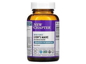 Ежовик гребенчатый, Lion's Mane, New Chapter, 60 веганских капсул