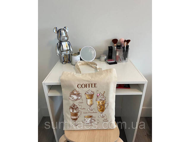 Екошопер BookOpt BK4067 'But first Coffee' бежевий - Фото 7