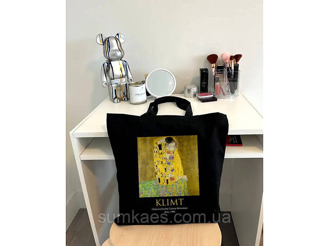 Екошопер BookOpt ВК4064 KLIMT «Поцілунок» Чорний - Фото 4