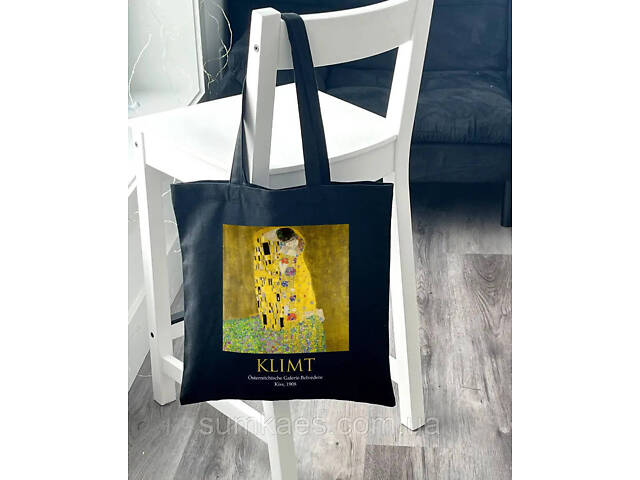 Екошопер BookOpt ВК4064 KLIMT «Поцілунок» Чорний - Фото 5