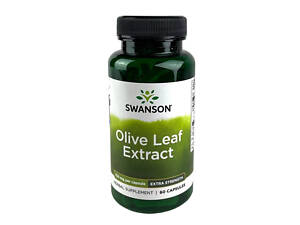 Экстракт оливковых листьев Swanson Olive Leaf Standardized Extract 750 mg (20% Oleuropein), 60 капсул