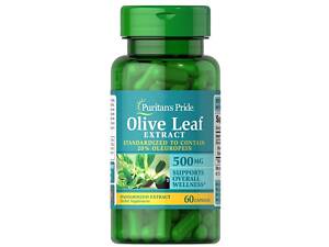 Экстракт оливы Puritan's Pride Olive Leaf Standardized Extract 500 mg 60 Caps