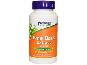 Екстракт соснової кори пікногенол Now Foods Pine Bark 240 мг 90 вег капсул