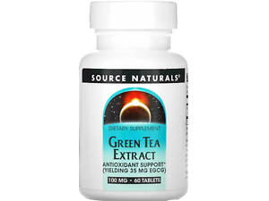 Екстракт зеленого чая для схуднення Source Naturals Green Tea Extract 100 мг 60 таб