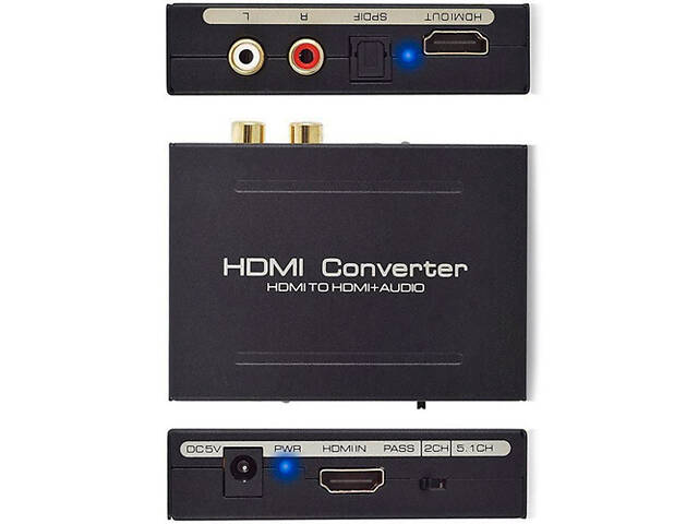 Экстрактор аудио, преобразователь HDMI, SPDIF, Toslink, RCA, тюльпан - Фото 4