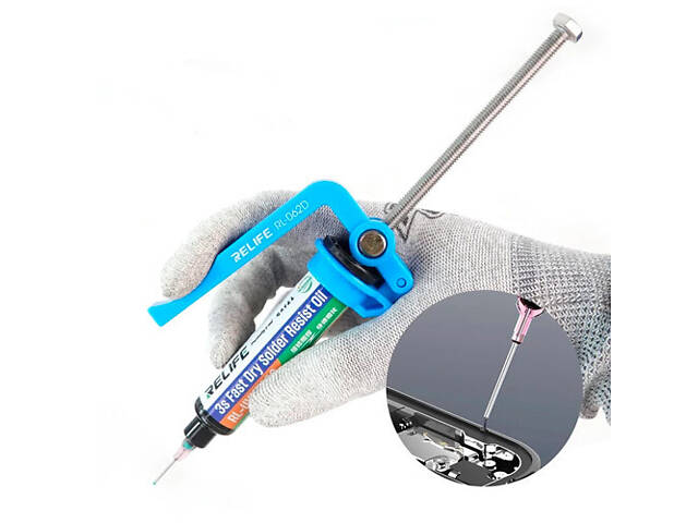 Экстрактор дозатор флюса Relife RL-062D 5-10мл, толкатель с рычагом - Фото 5