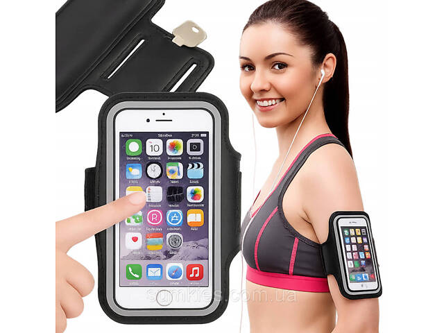 Еластична сумка для бігу на руку AFF чорна - Фото 1