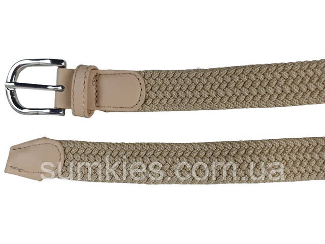 Еластичний жіночий ремінь гумка Isa-Traesko бежевий - Фото 5