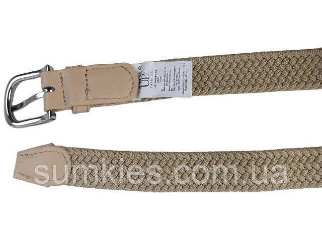 Еластичний жіночий ремінь гумка Isa-Traesko бежевий - Фото 6