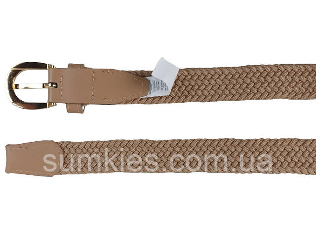 Еластичний жіночий ремінь гумка Isa-Traesko світло-коричневий - Фото 4