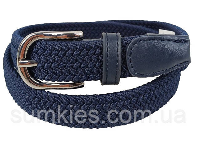 Еластичний жіночий ремінь гумка Isa-Traesko темно-синій - Фото 1