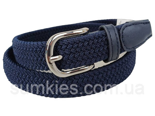Еластичний жіночий ремінь гумка Isa-Traesko темно-синій - Фото 2