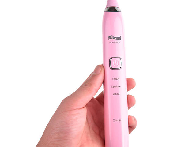 Електрична зубна щітка 3 режими/2 насадки DSP 80010A рожева 1.6W USB (DSP-80010A_529) - Фото 3